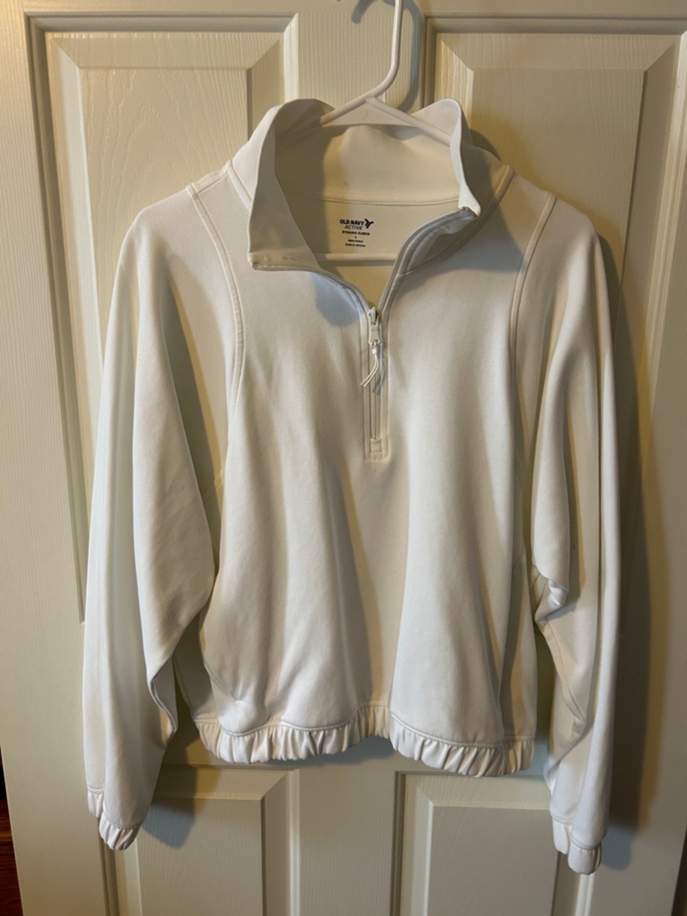 Old Navy Off-White Half-Zip Sweatshirt Pullover